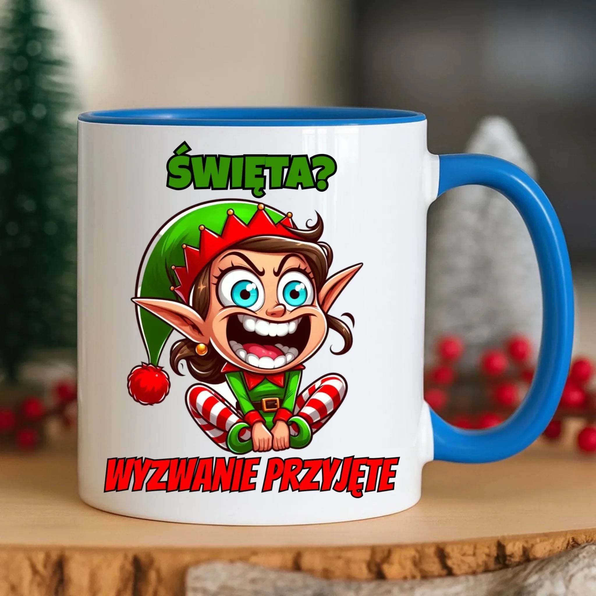 Kubek świąteczny - Skrzat Wyzwanie przyjęte BN100 - StoryCups.pl