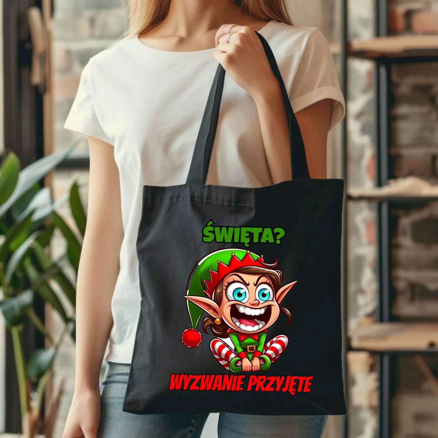 Torba świąteczna - Skrzat Wyzwanie przyjęte BN100 - StoryCups.pl
