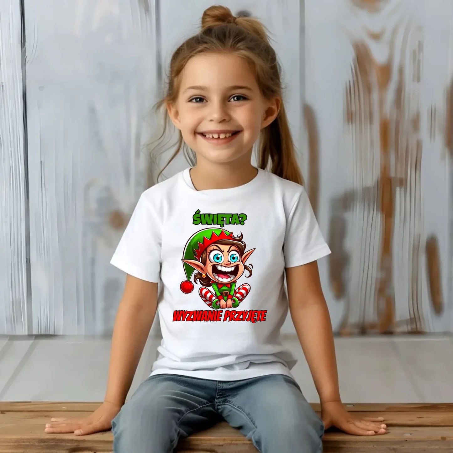 Koszulka dziecięca świąteczna - Skrzat Wyzwanie przyjęte BN100