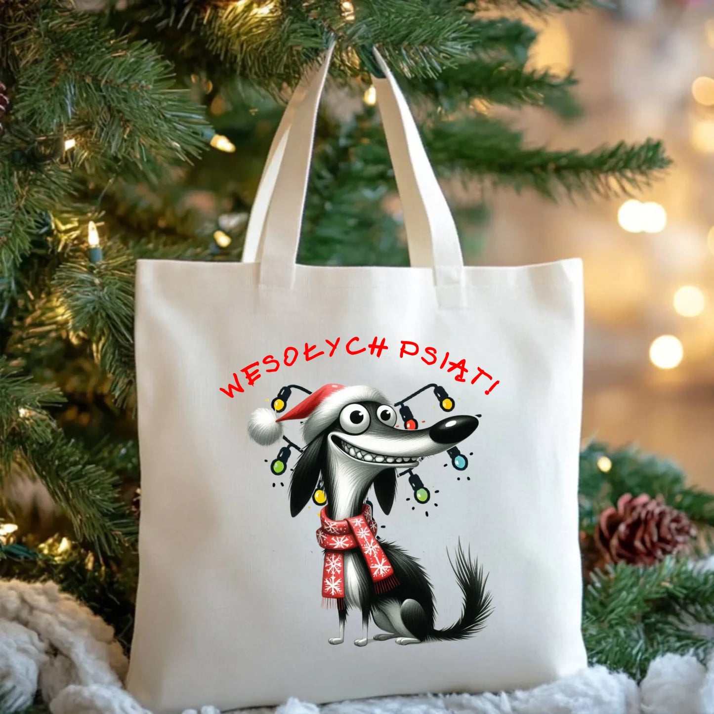 Torba świąteczna - Pies Wesołych psiąt BN140
