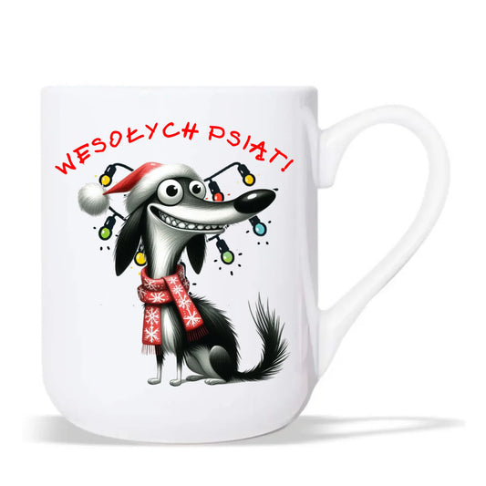 Kubek elegant świąteczny - Pies Wesołych psiąt BN140