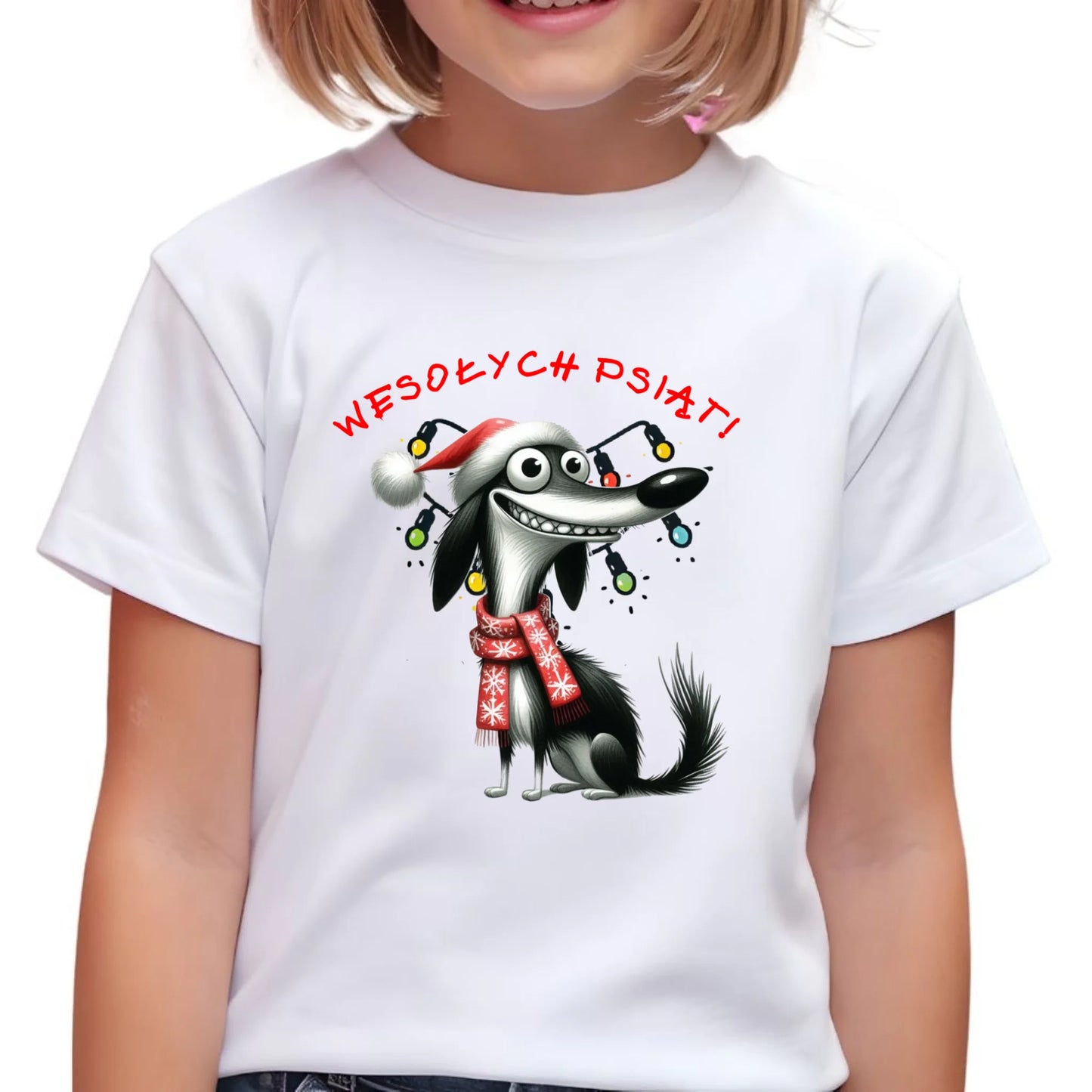 Koszulka dziecięca świąteczna - Pies Wesołych psiąt BN140