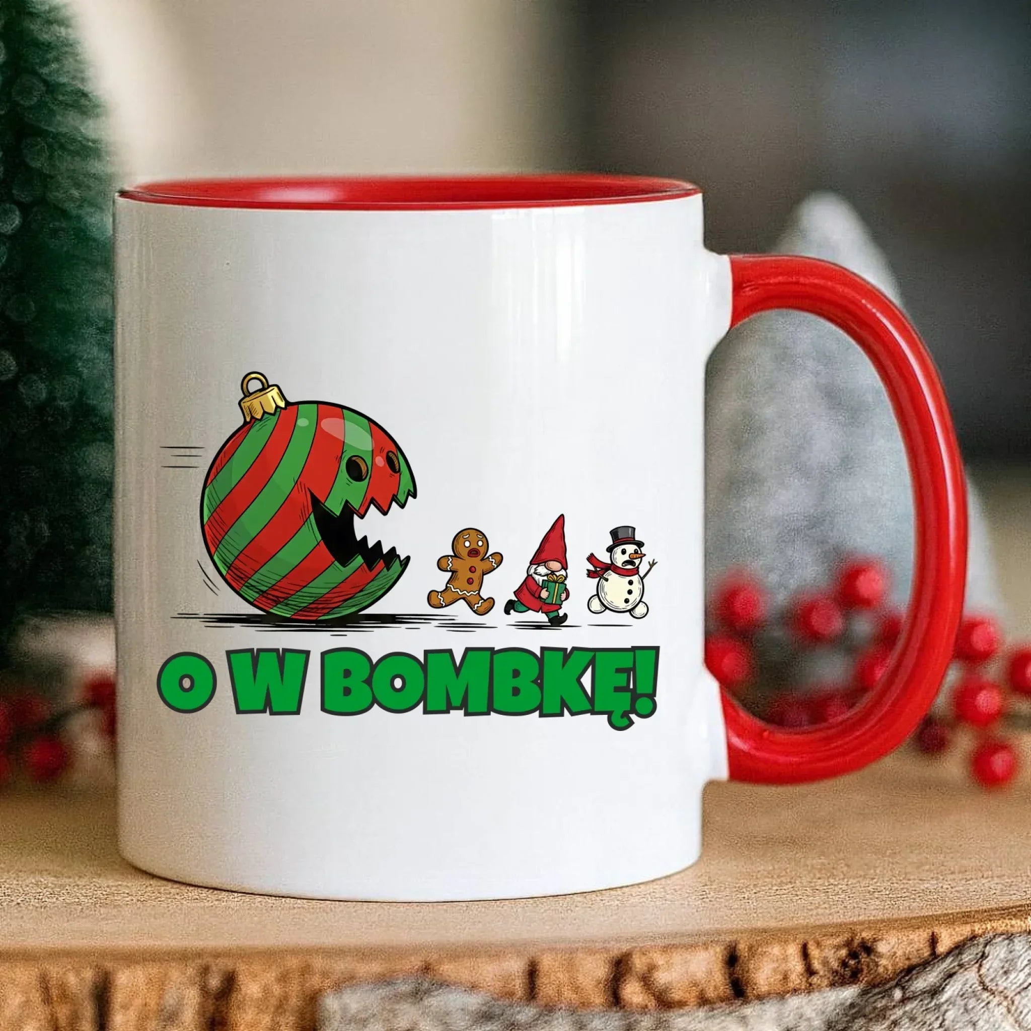 Kubek świąteczny - O w bombkę BN142 - StoryCups.pl