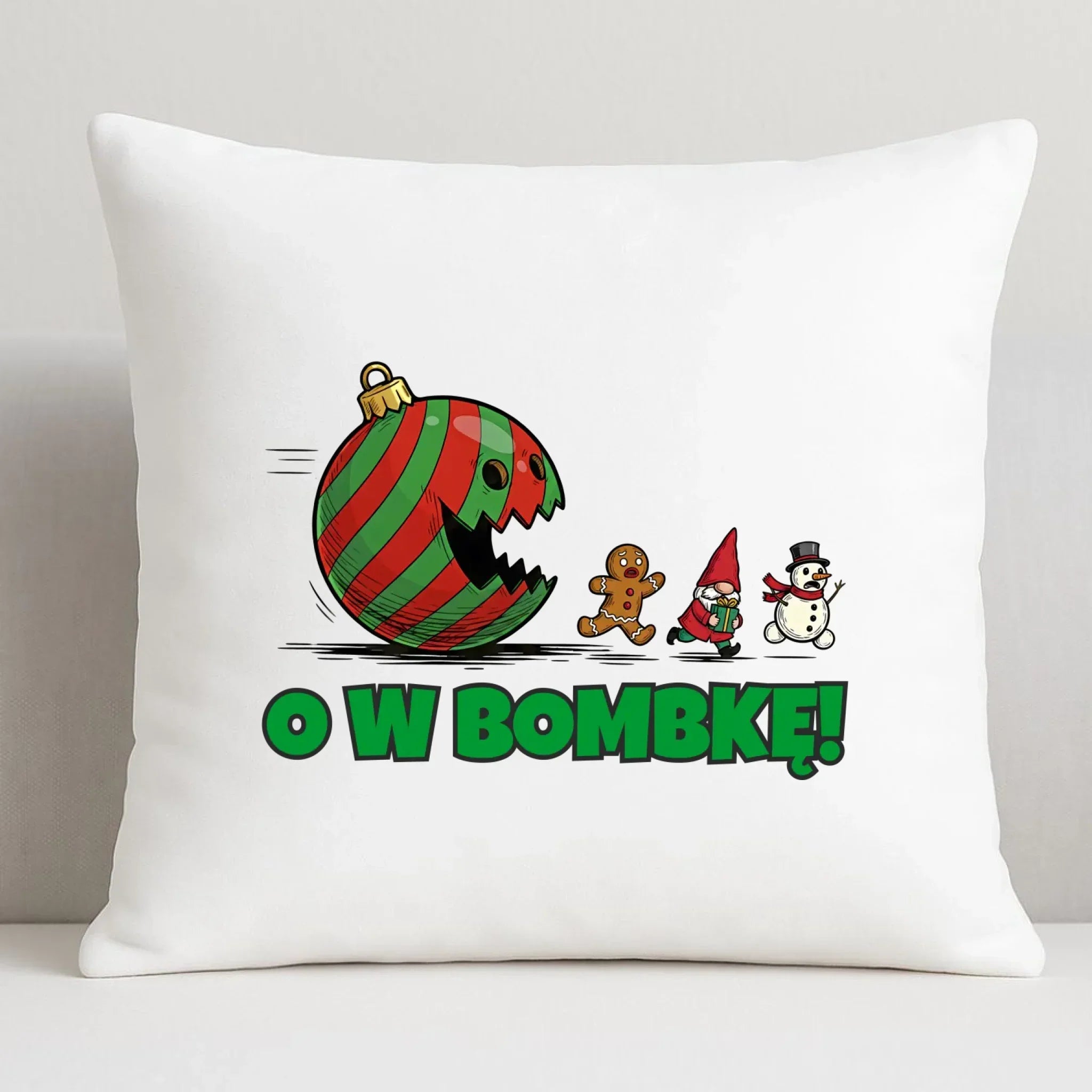 Poduszka świąteczna - O w bombkę BN142 - StoryCups.pl