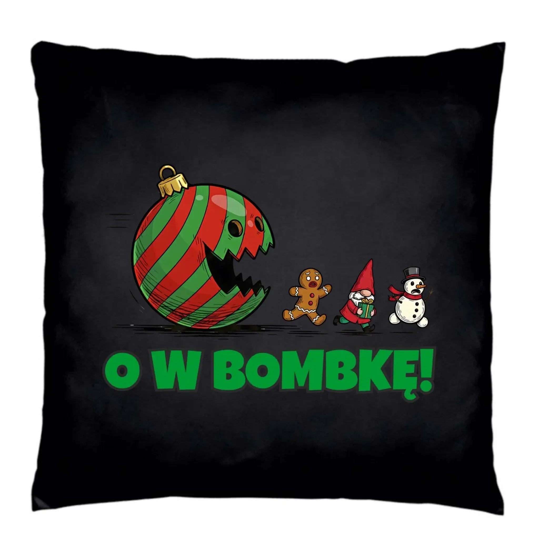 Poduszka dekoracyjna świąteczna - O w bombkę BN142 - StoryCups.pl
