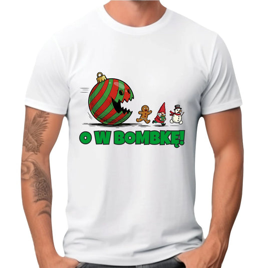Koszulka męska świąteczna - O w bombkę BN142