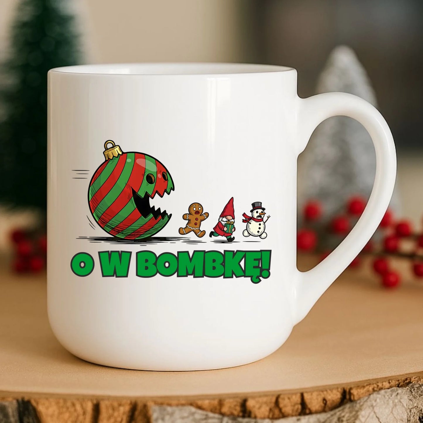 Kubek elegant świąteczny - O w bombkę BN142