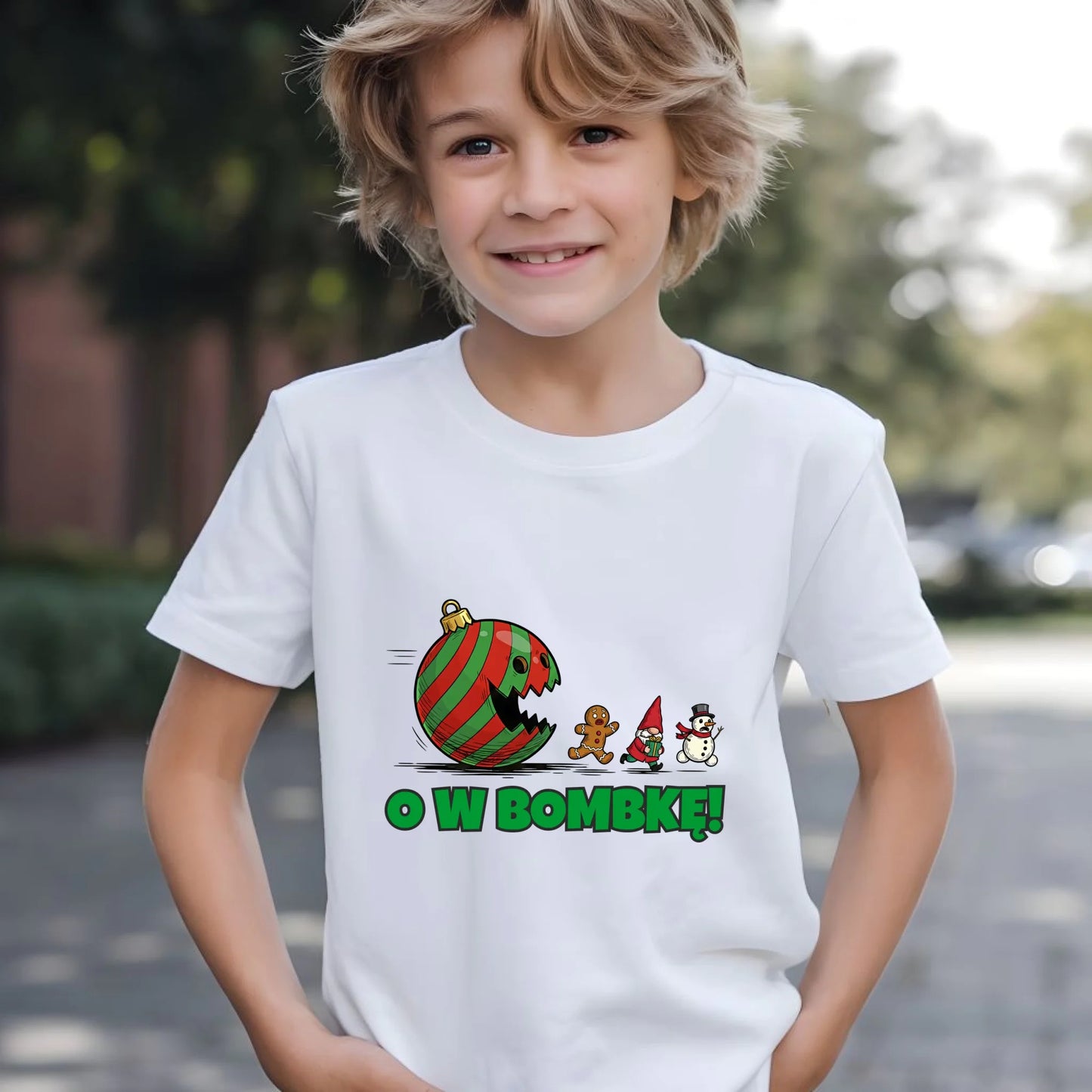 Koszulka dziecięca świąteczna - O w bombkę BN142
