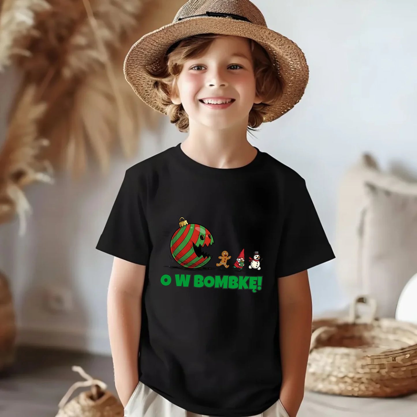 Koszulka dziecięca świąteczna - O w bombkę BN142