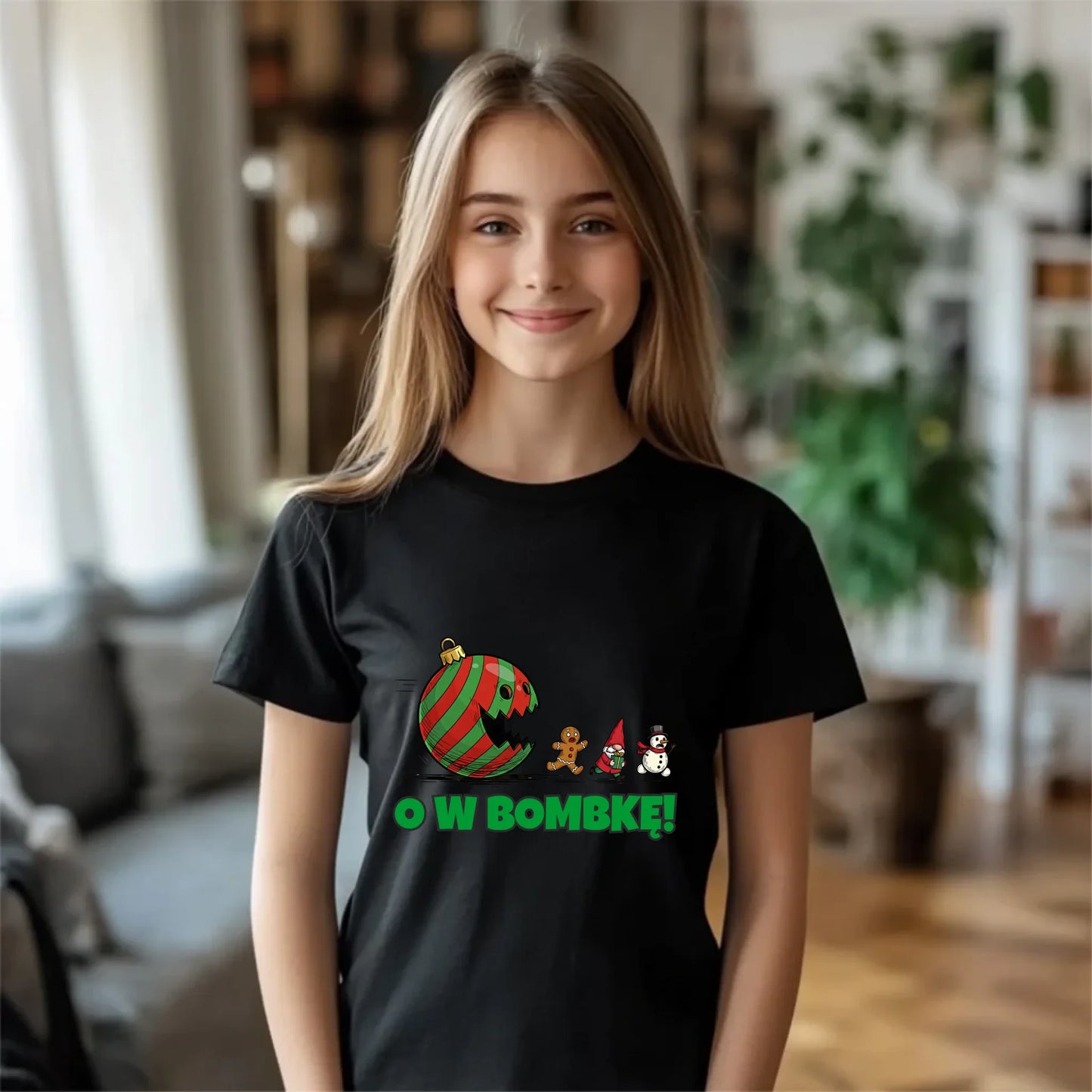 Koszulka dziecięca świąteczna - O w bombkę BN142