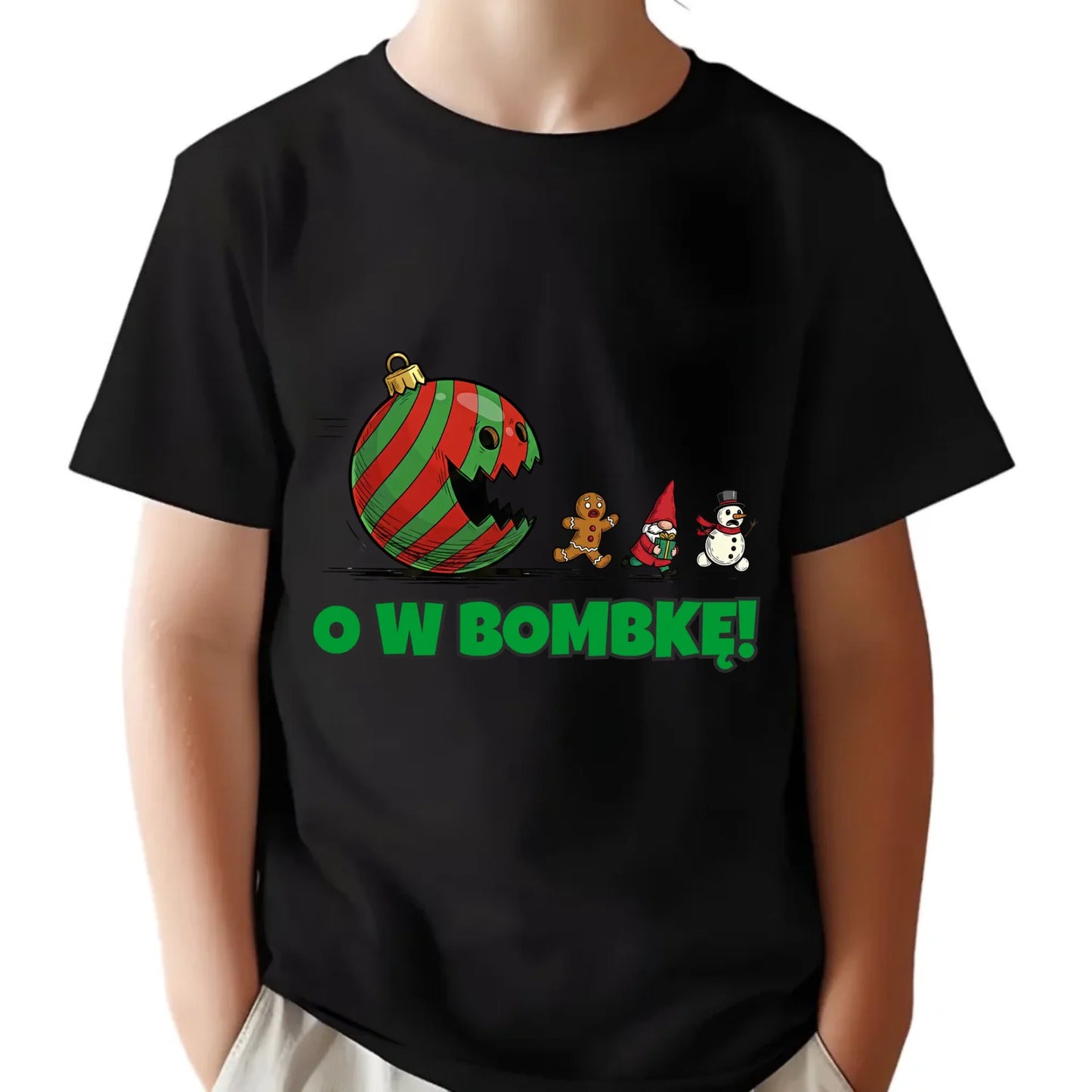 Koszulka dziecięca świąteczna - O w bombkę BN142