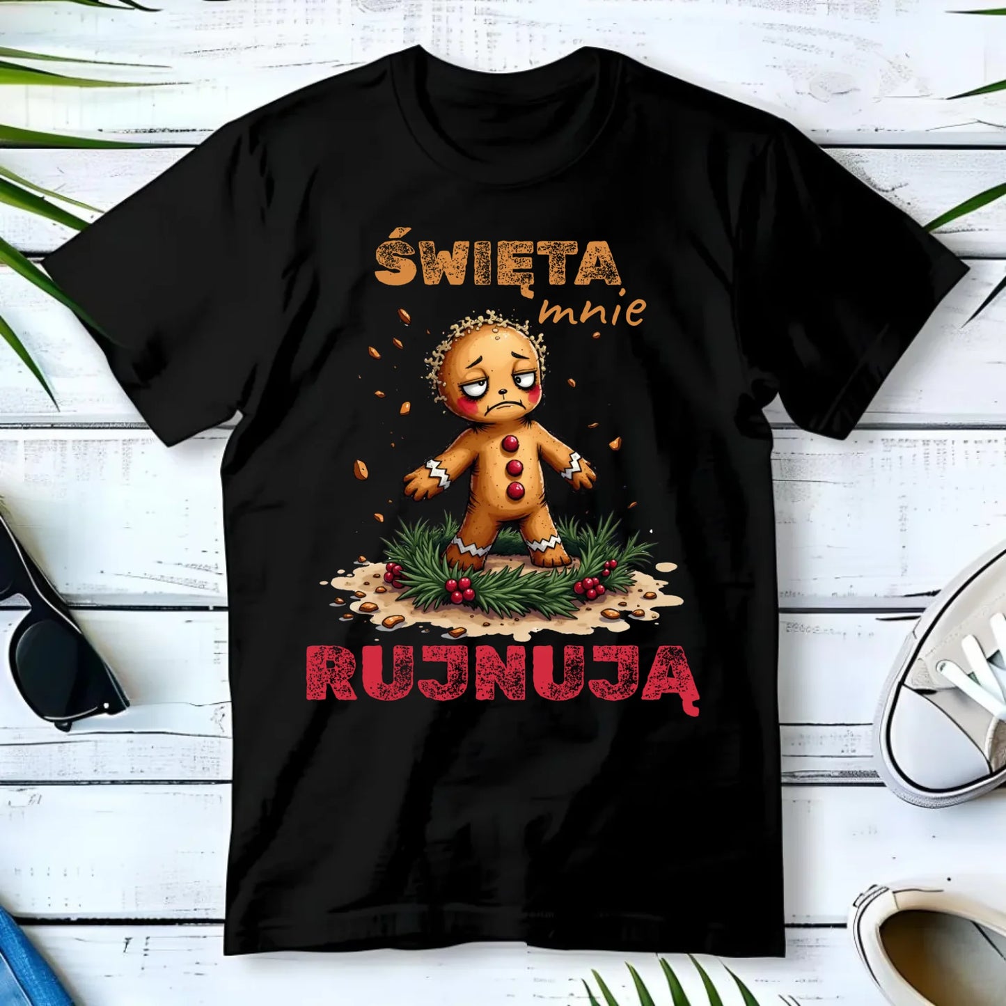 Koszulka męska świąteczna - Piernik Święta mnie rujnują BN143