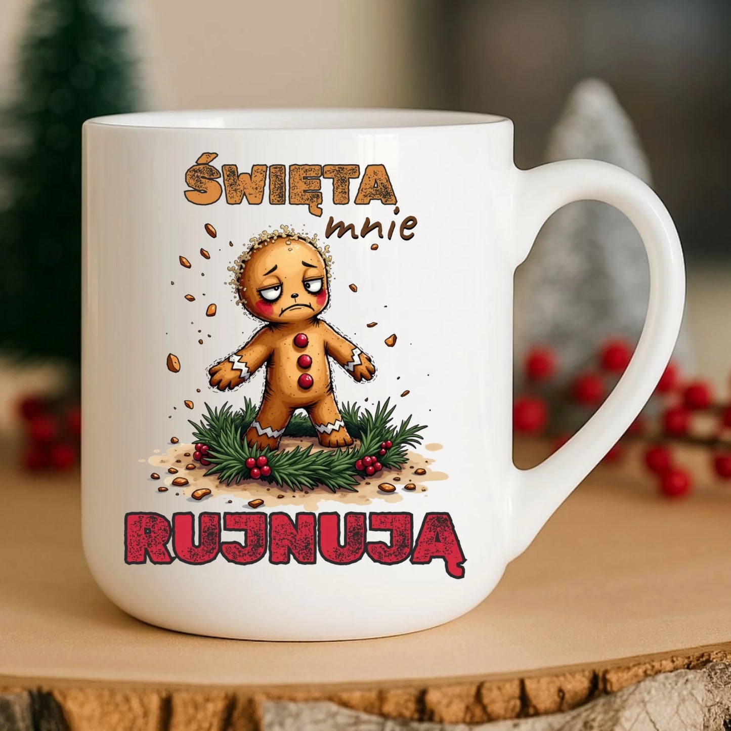Kubek elegant świąteczny - Piernik Święta mnie rujnują BN143