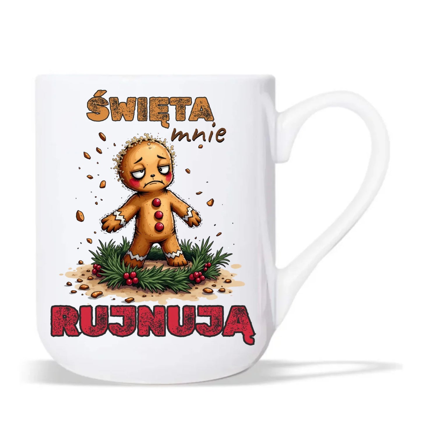 Kubek elegant świąteczny - Piernik Święta mnie rujnują BN143