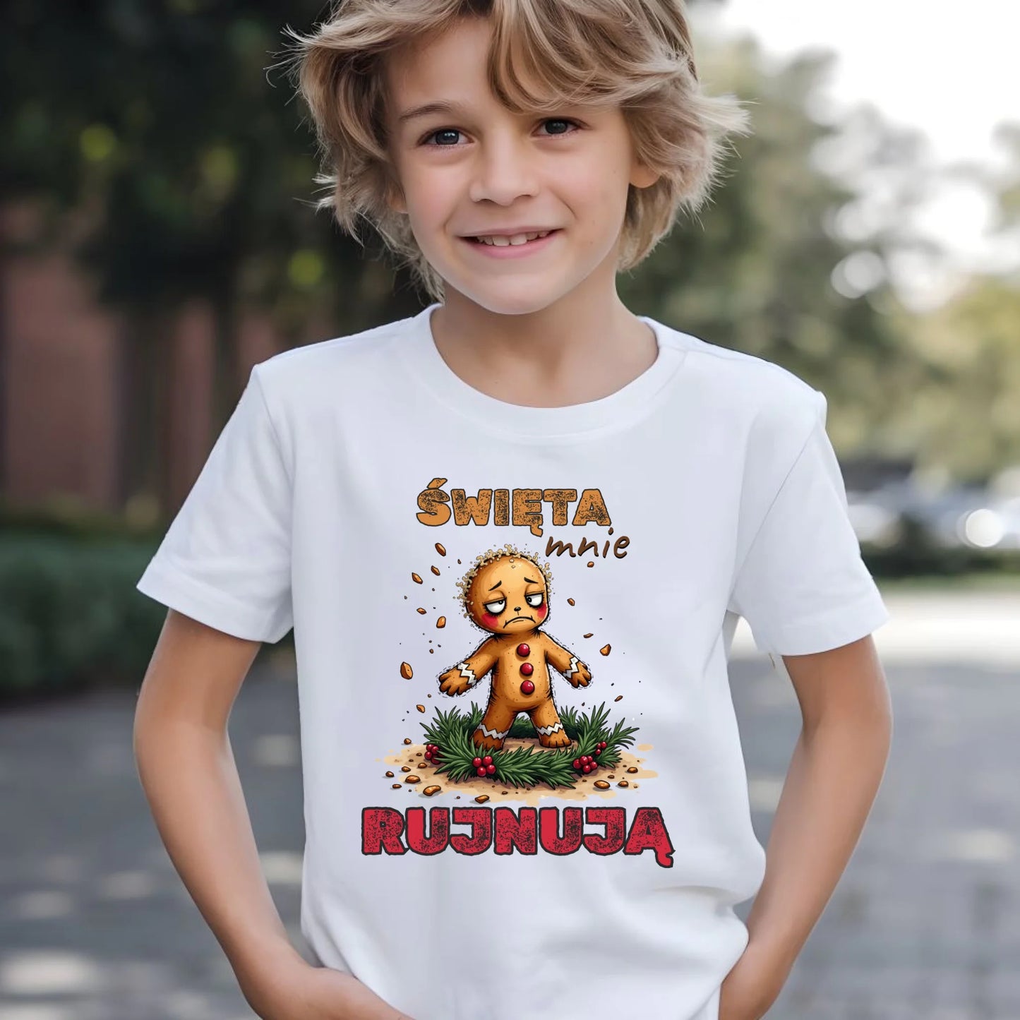 Koszulka dziecięca świąteczna - Piernik Święta mnie rujnują BN143