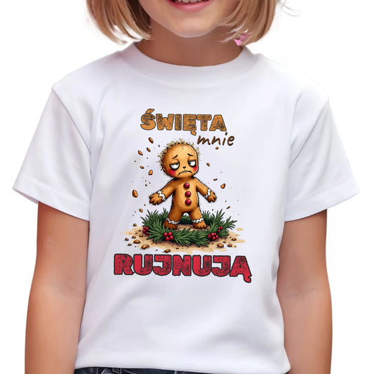 Koszulka dziecięca świąteczna - Piernik Święta mnie rujnują BN143