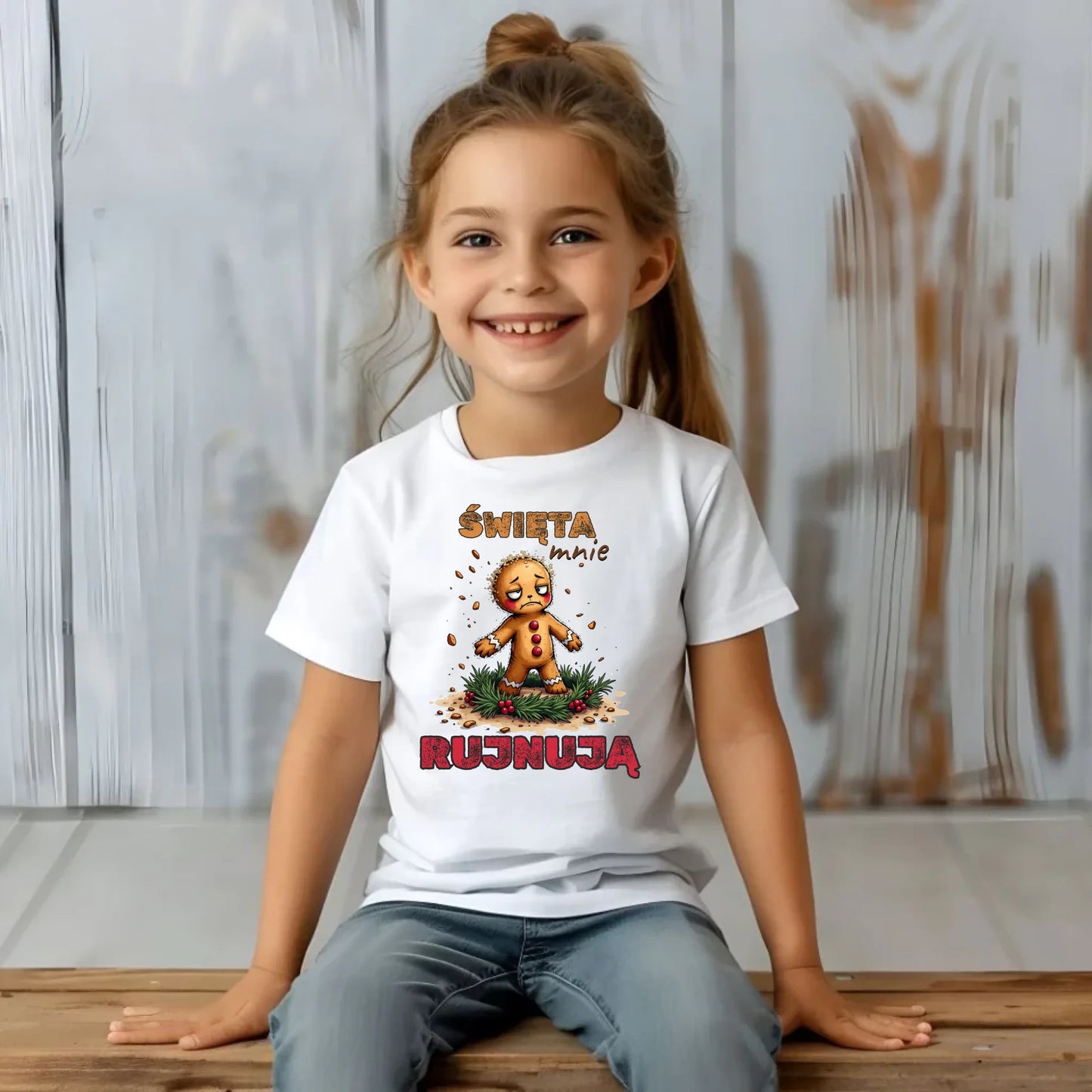 Koszulka dziecięca świąteczna - Piernik Święta mnie rujnują BN143