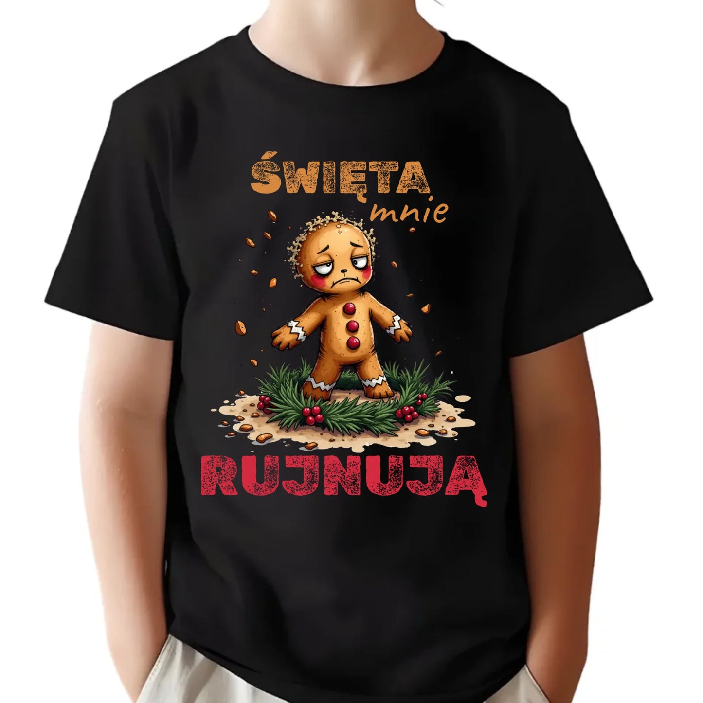 Koszulka dziecięca świąteczna - Piernik Święta mnie rujnują BN143
