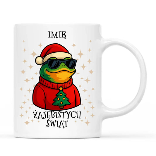 Kubek świąteczny - Żajebistych Świąt - personalizowany BN144