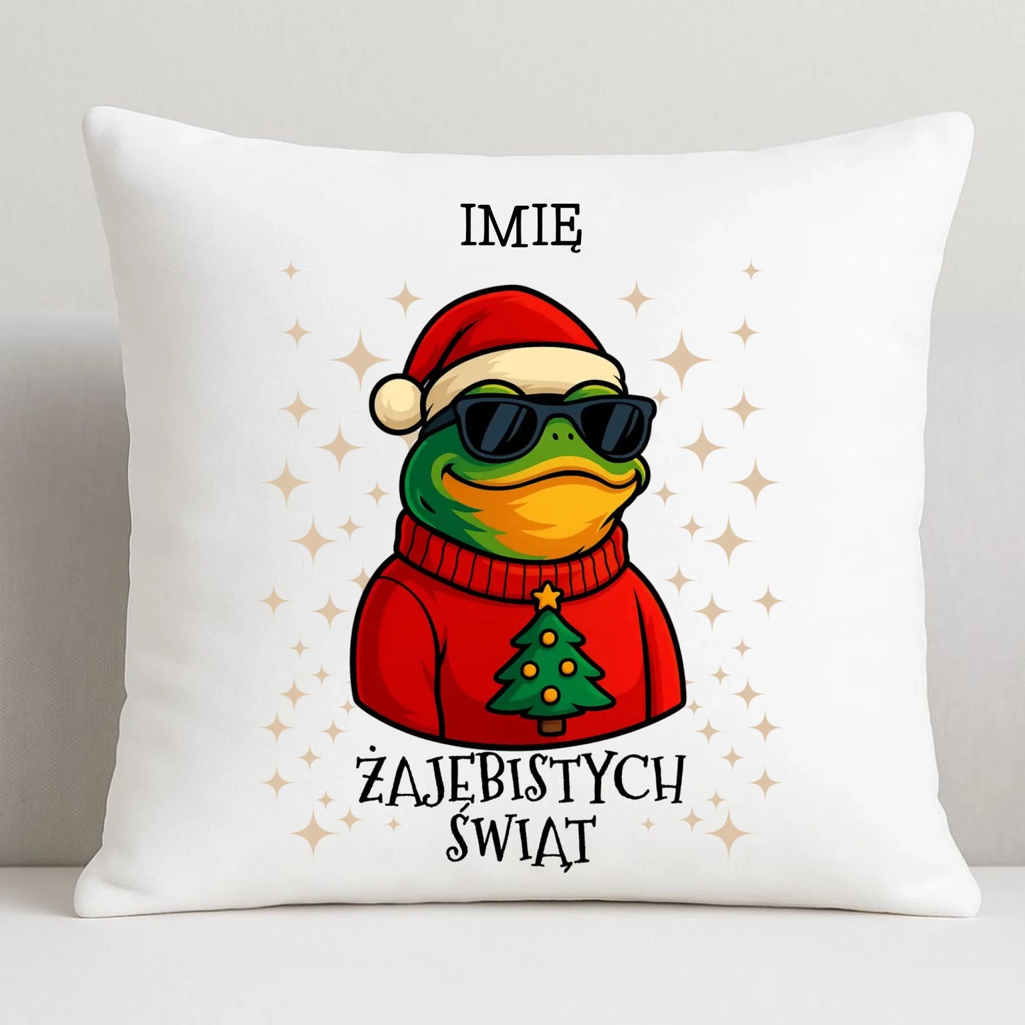 Poduszka świąteczna - Żajebistych Świąt - personalizowana BN144