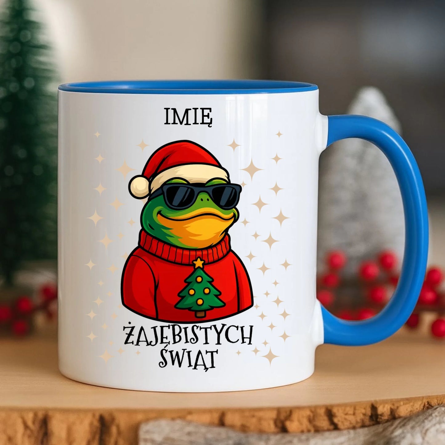 Kubek świąteczny - Żajebistych Świąt - personalizowany BN144