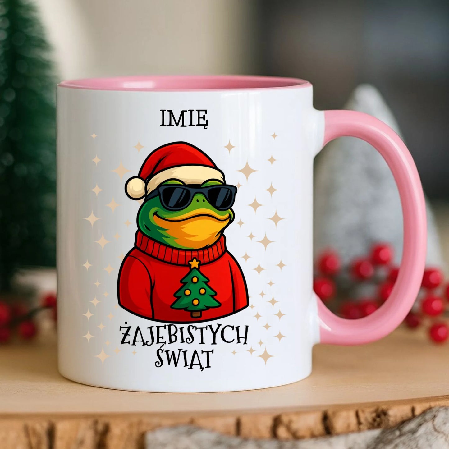 Kubek świąteczny - Żajebistych Świąt - personalizowany BN144