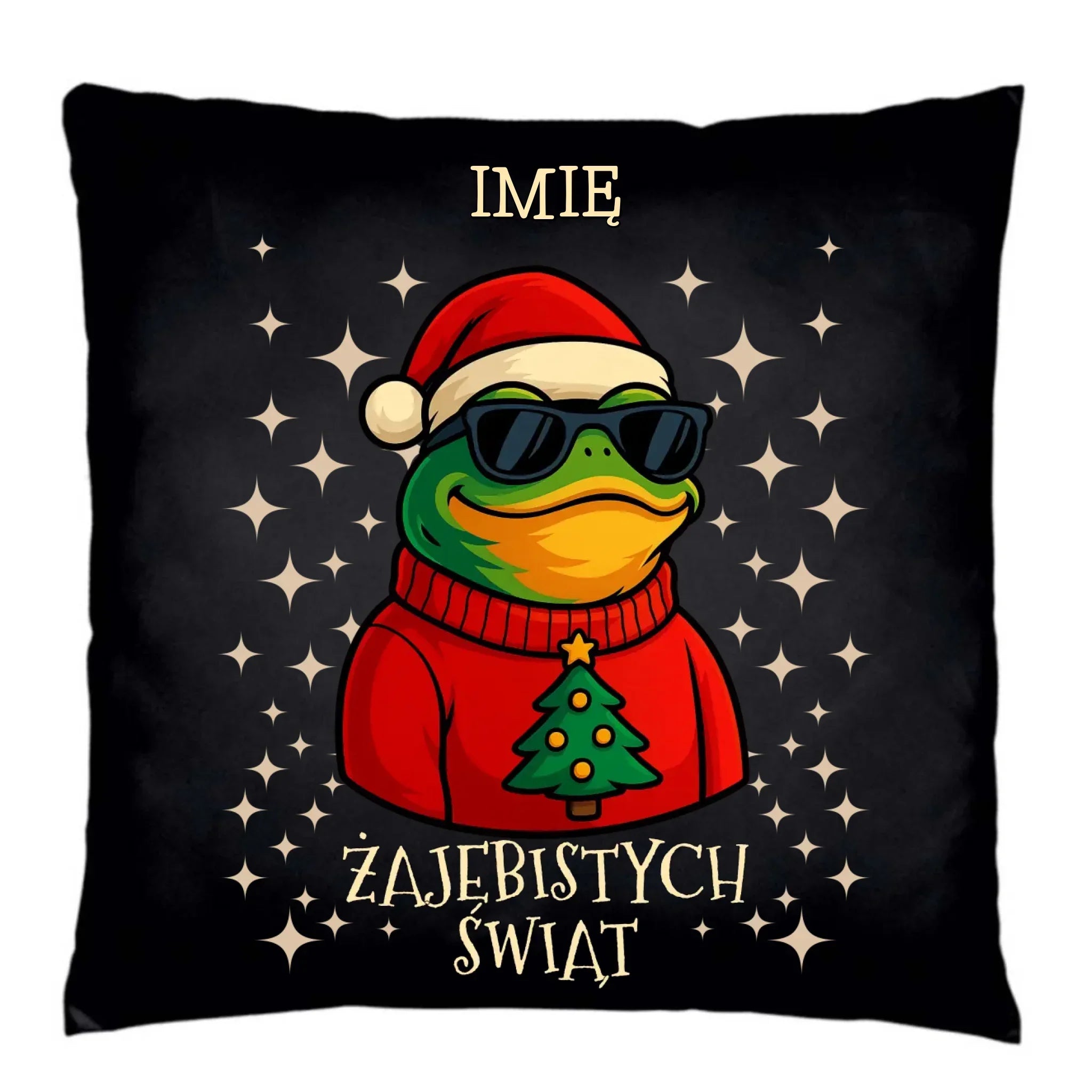Poduszka dekoracyjna świąteczna - Żajebistych Świąt - personalizowana BN144 - StoryCups.pl