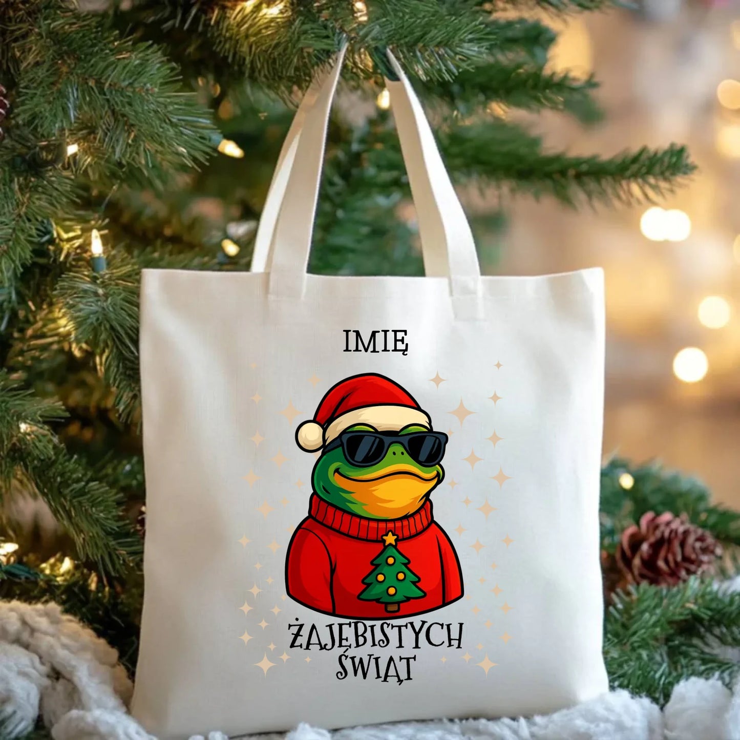 Torba świąteczna - Żajebistych Świąt - personalizowana BN144