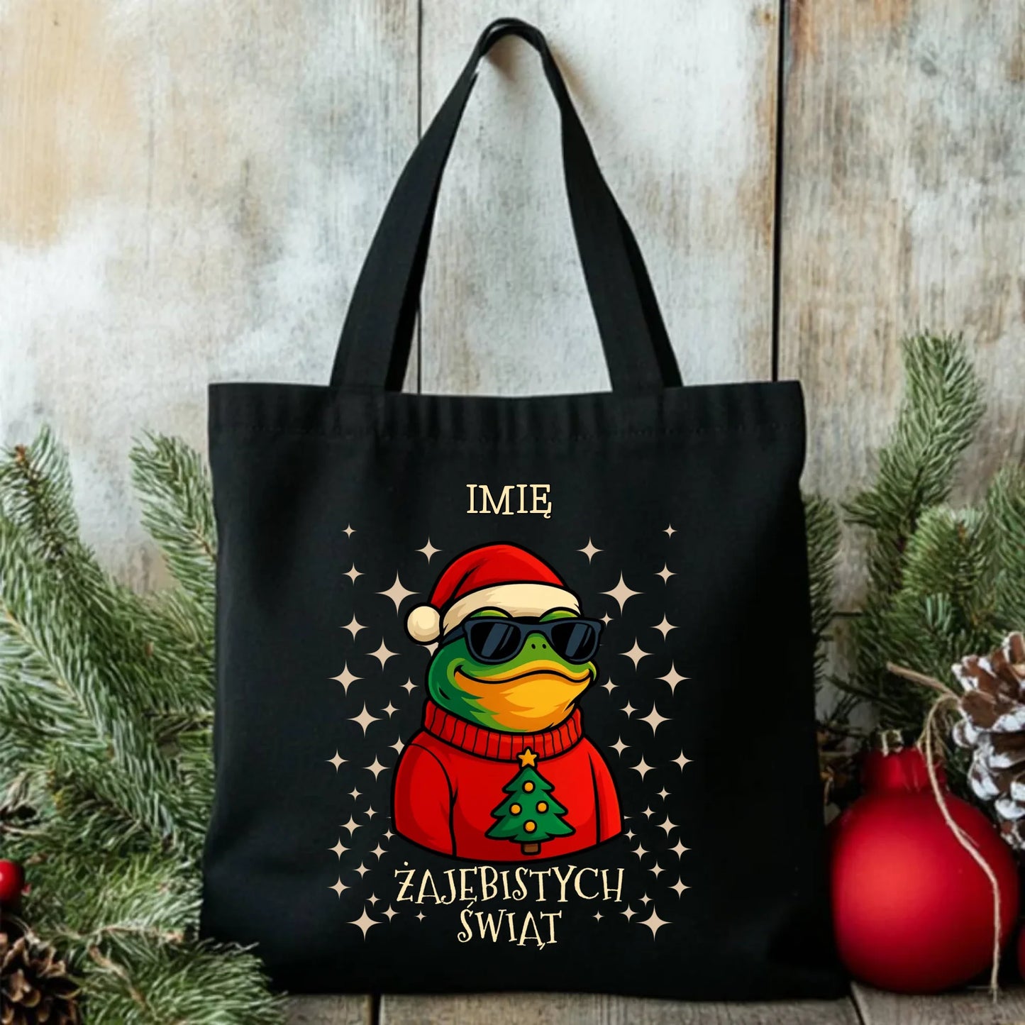 Torba świąteczna - Żajebistych Świąt - personalizowana BN144
