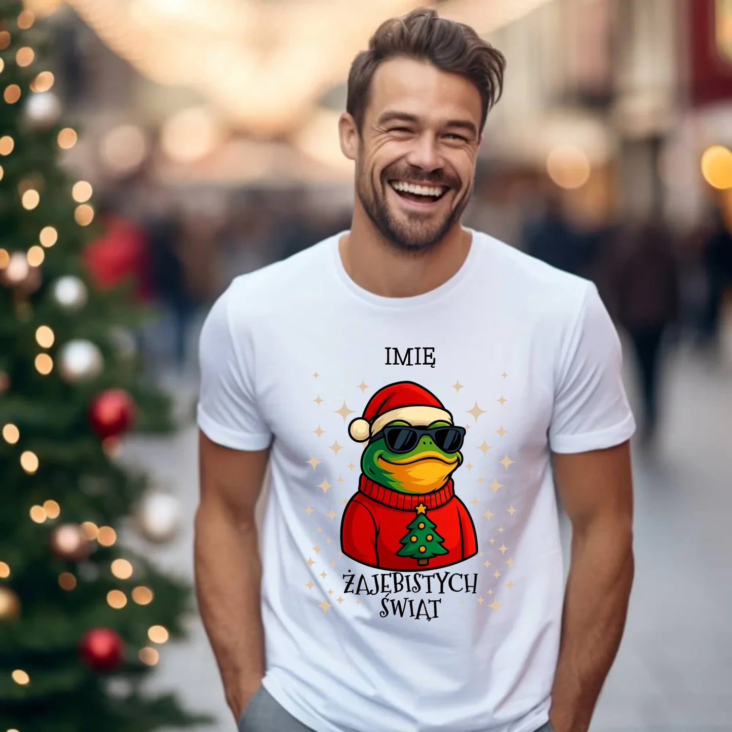 Koszulka męska świąteczna - Żajebistych Świąt - personalizowana BN144