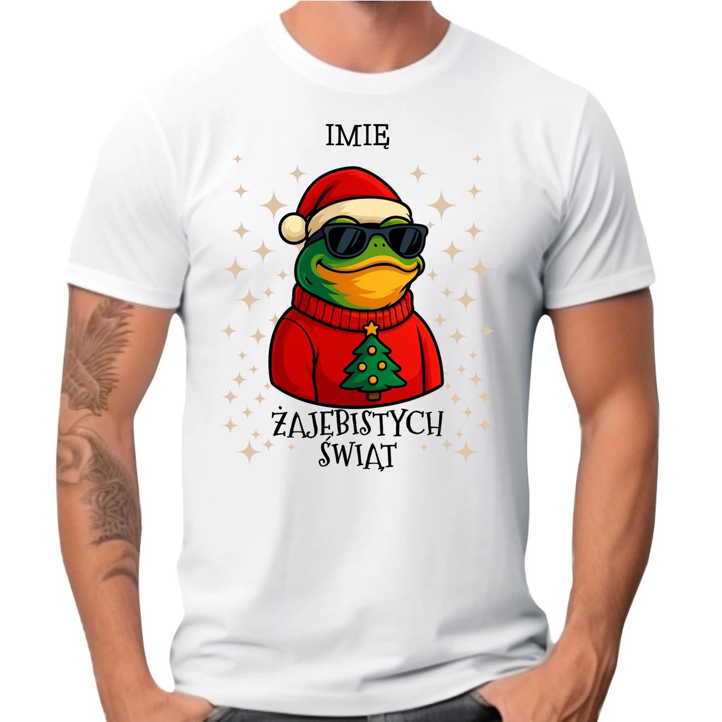 Koszulka męska świąteczna - Żajebistych Świąt - personalizowana BN144