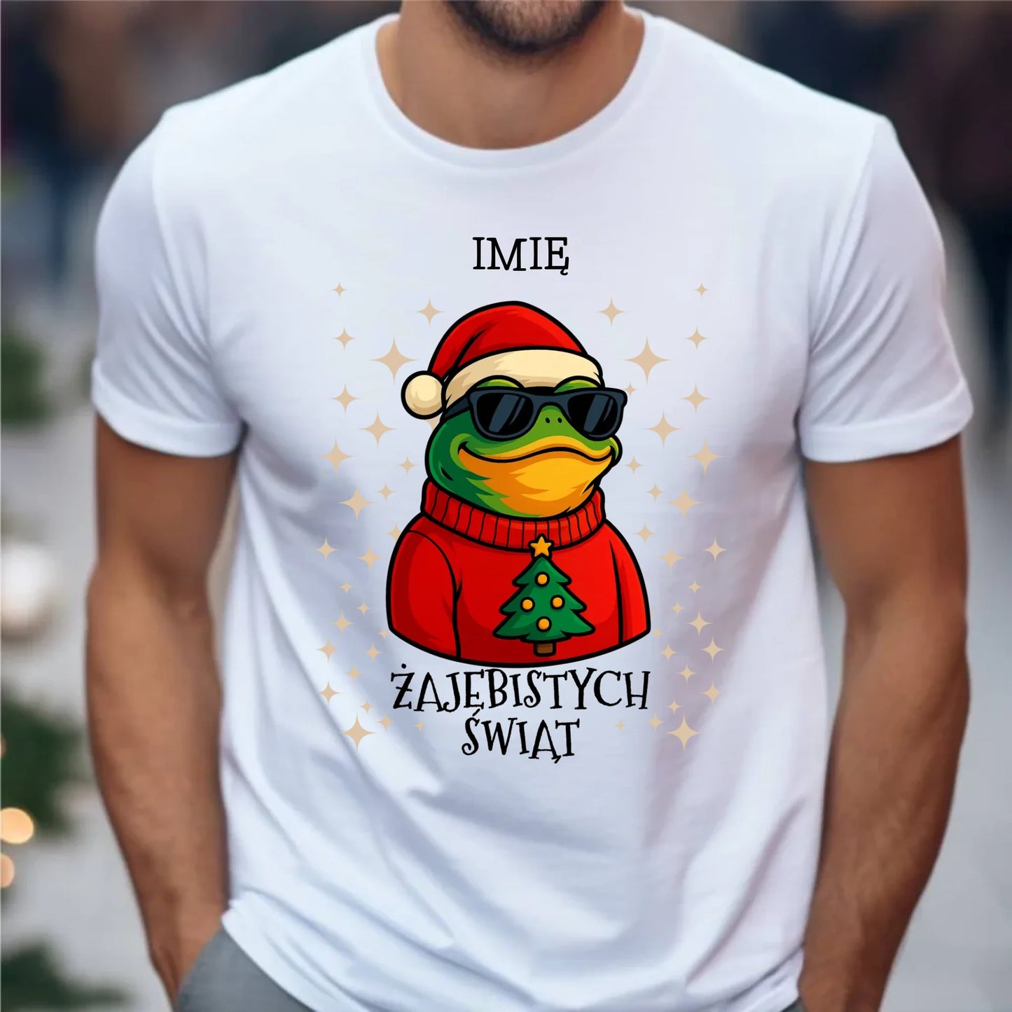 Koszulka męska świąteczna - Żajebistych Świąt - personalizowana BN144
