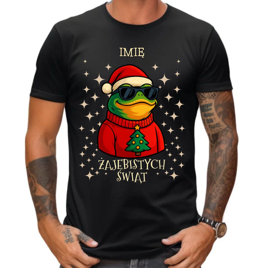 Koszulka męska świąteczna - Żajebistych Świąt - personalizowana BN144