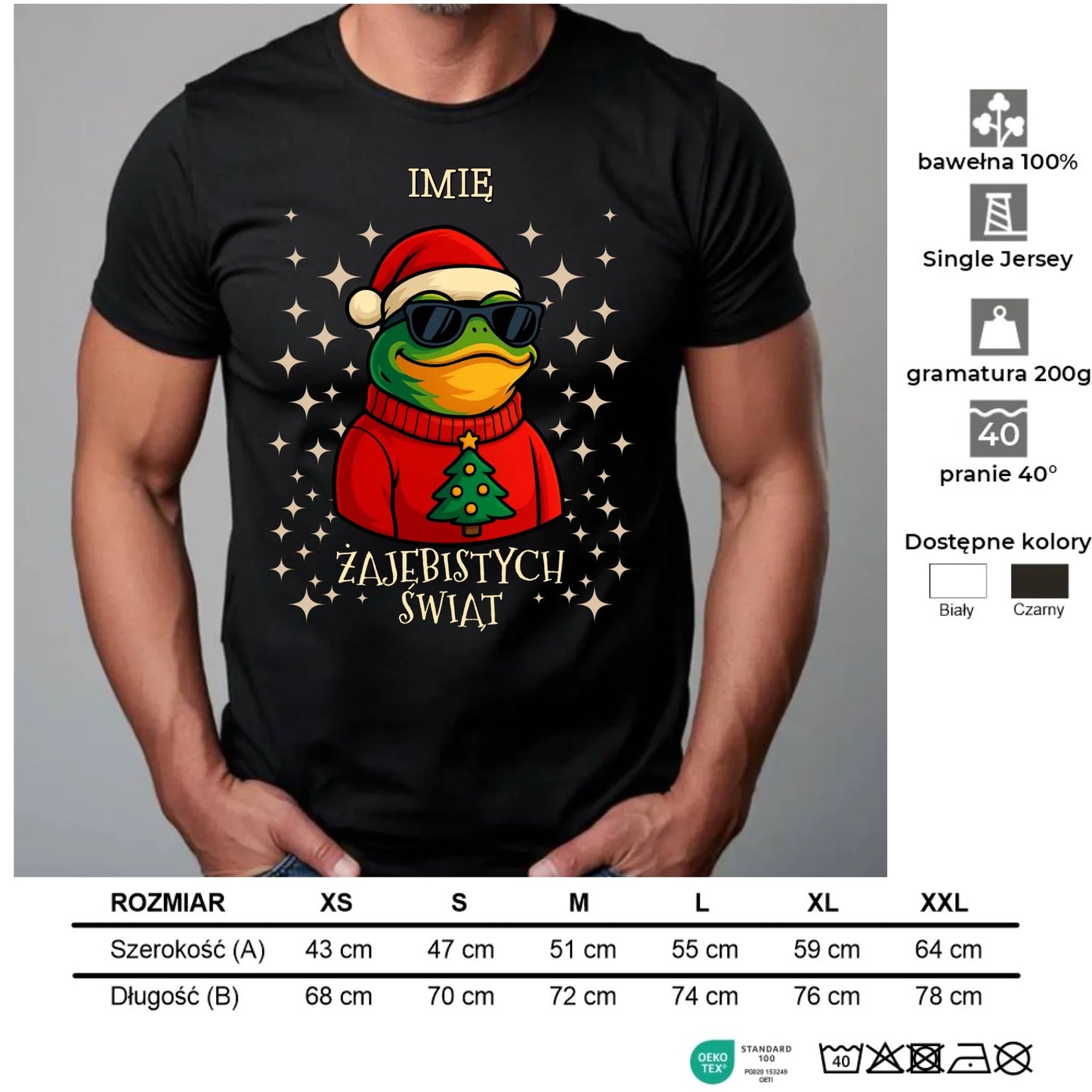 Koszulka męska świąteczna - Żajebistych Świąt - personalizowana BN144