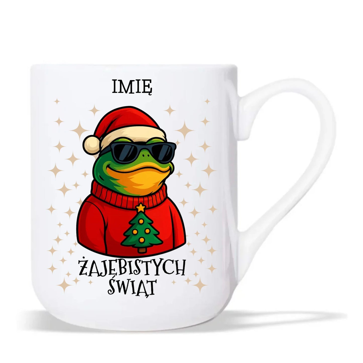 Kubek elegant świąteczny - Żajebistych Świąt - personalizowany BN144