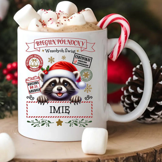 Kubek świąteczny - Szop Paczka od Mikołaja - personalizowany BN145