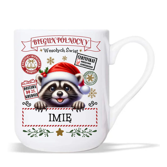 Kubek elegant świąteczny - Szop Paczka od Mikołaja - personalizowany BN145