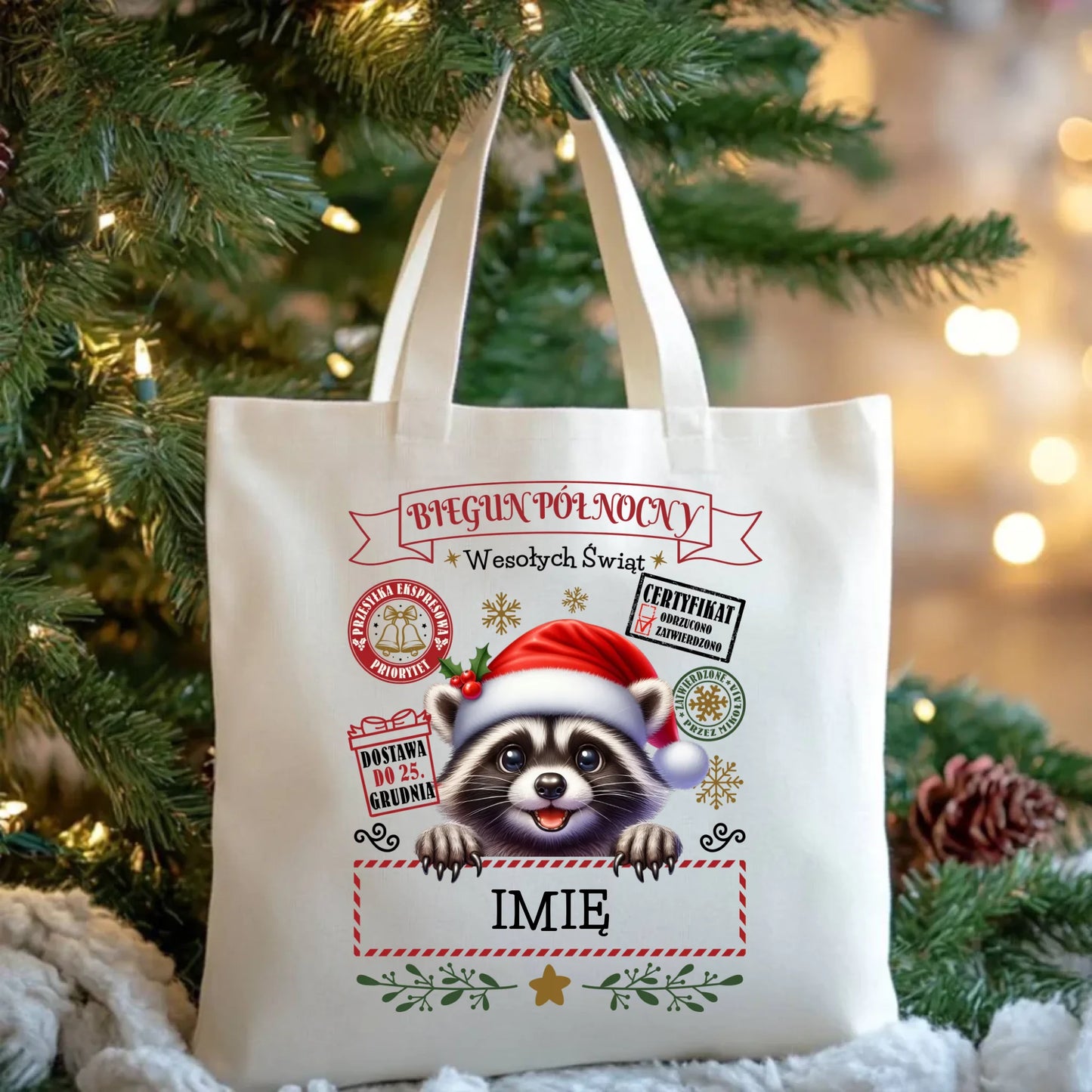 Torba świąteczna - Szop Paczka od Mikołaja - personalizowana BN145