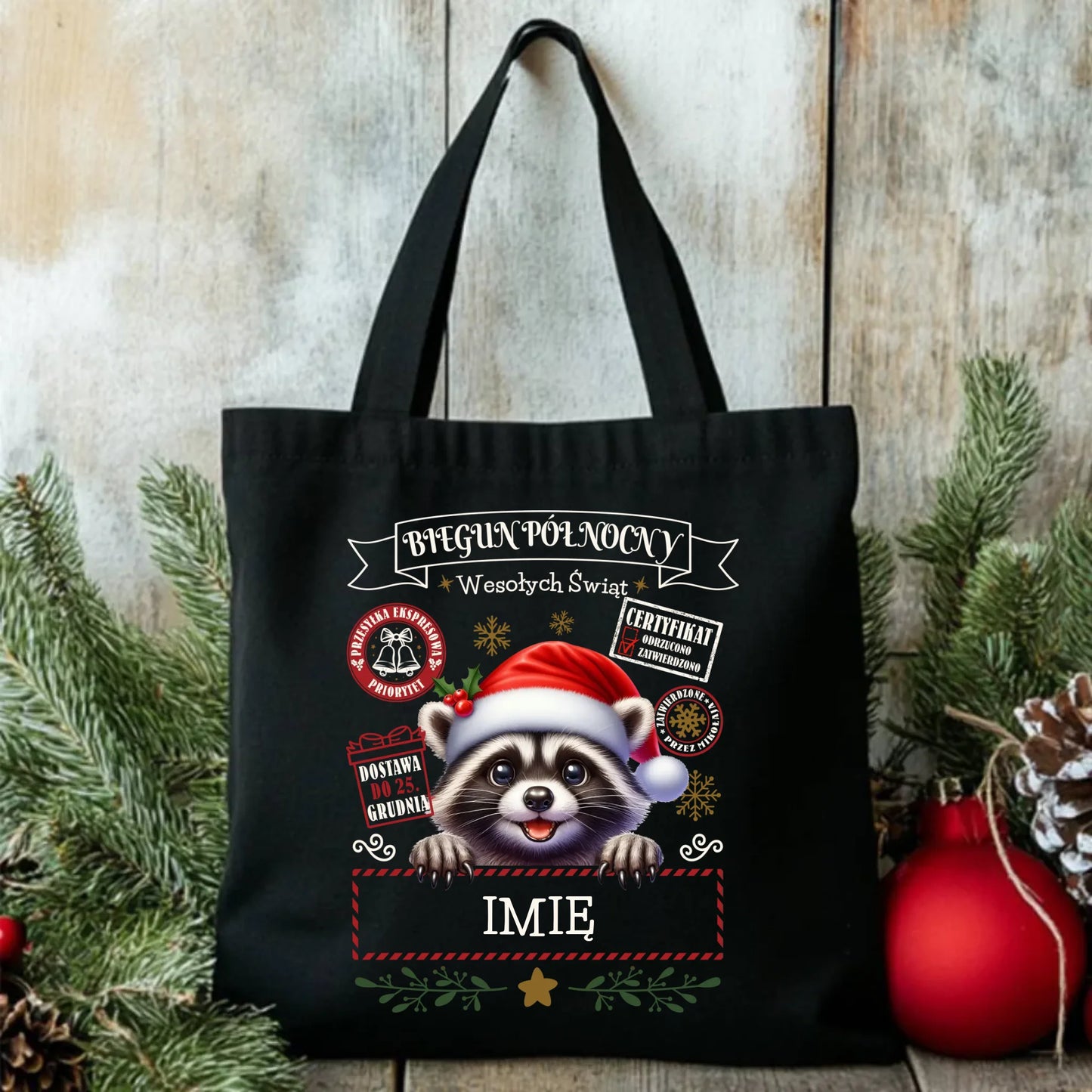 Torba świąteczna - Szop Paczka od Mikołaja - personalizowana BN145