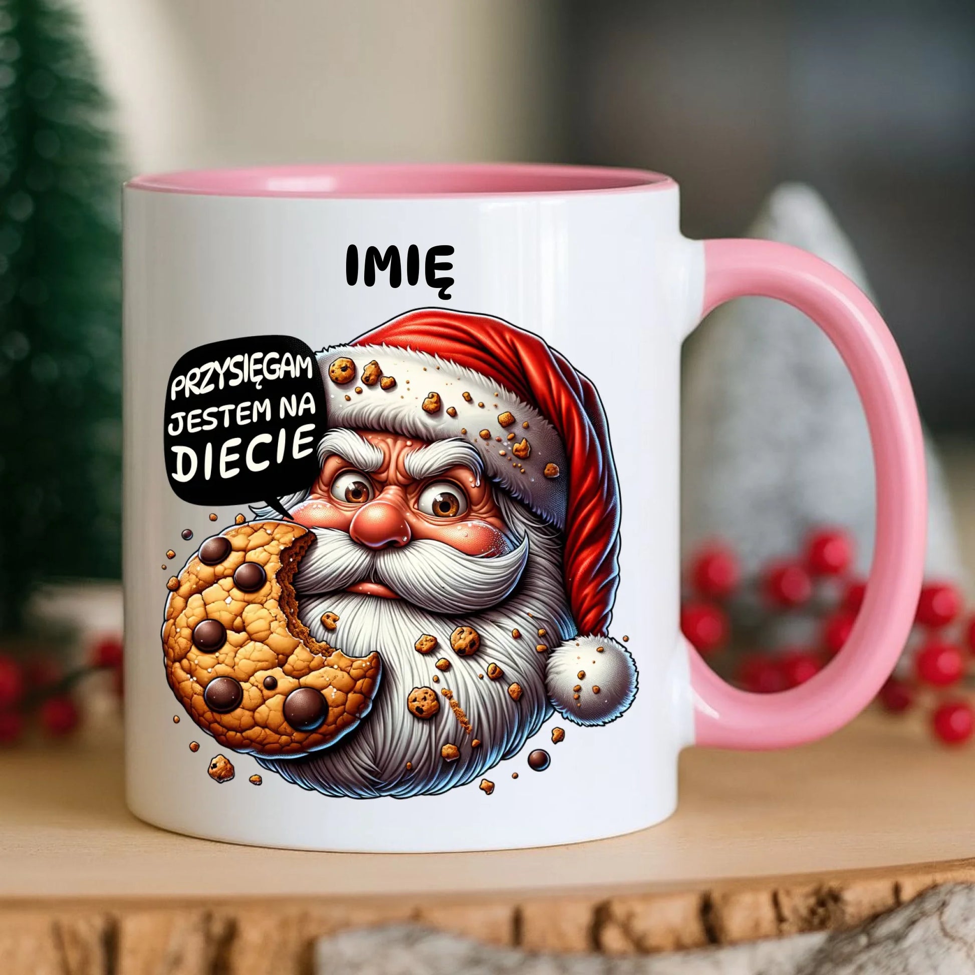 Kubek świąteczny - Mikołaj Przysięgam jestem na diecie - personalizowany BN97 - StoryCups.pl