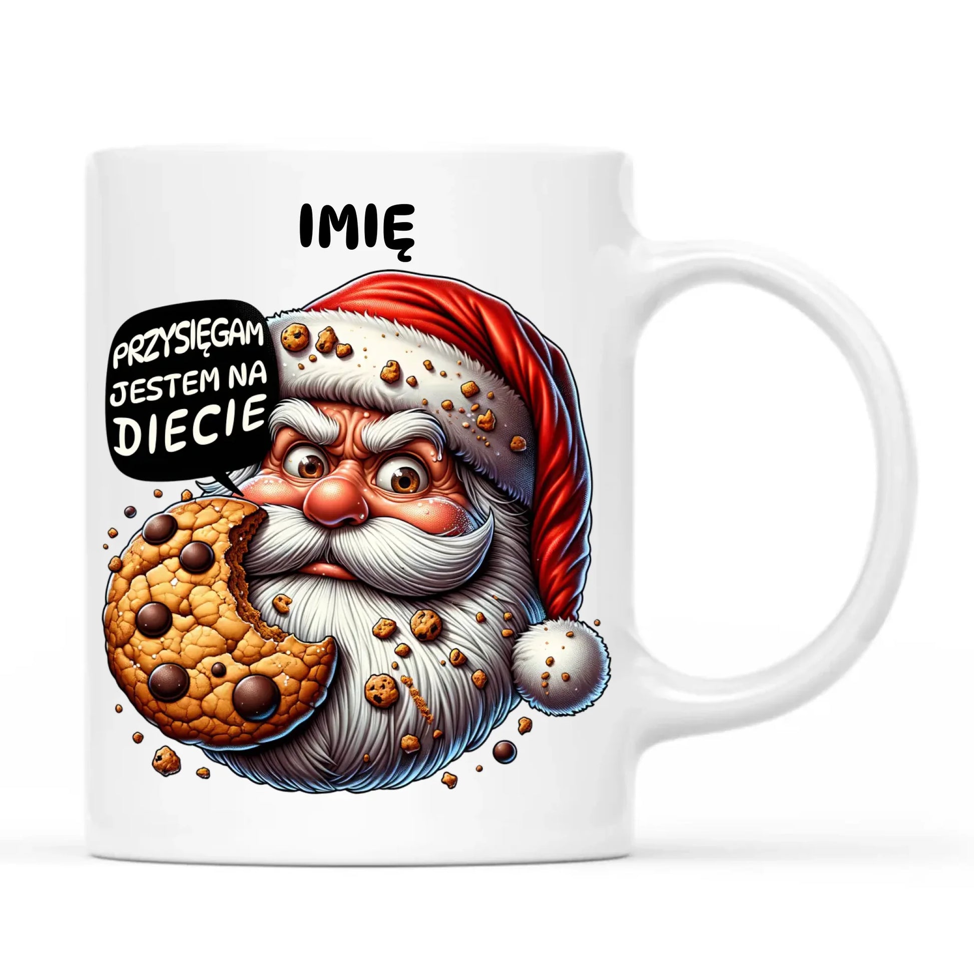 Kubek świąteczny - Mikołaj Przysięgam jestem na diecie - personalizowany BN97 - StoryCups.pl