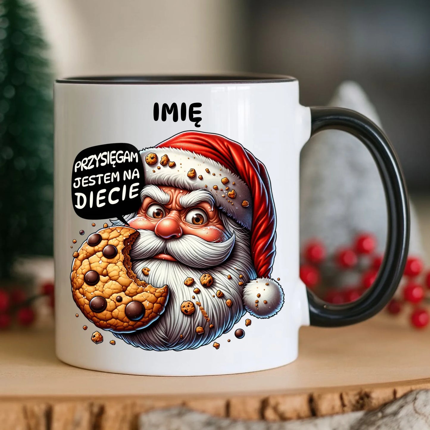 Kubek świąteczny - Mikołaj Przysięgam jestem na diecie - personalizowany BN97 - StoryCups.pl