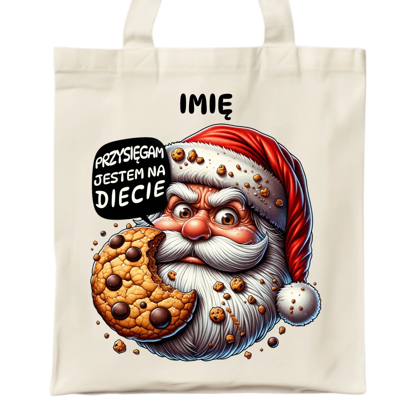 Torba świąteczna - Mikołaj Przysięgam jestem na diecie - personalizowana BN97 - StoryCups.pl