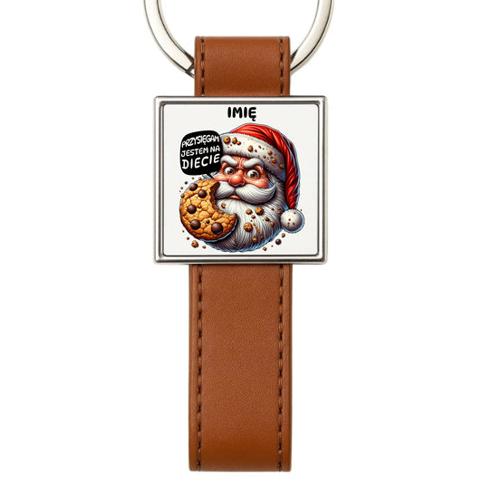 Brelok świąteczny - Mikołaj Przysięgam jestem na diecie - personalizowany BN97