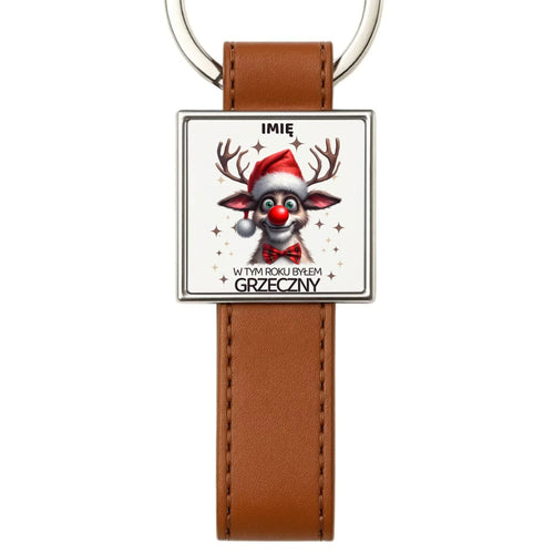 Brelok świąteczny - Renifer W tym roku byłem grzeczny - personalizowany BN96 - StoryCups.pl