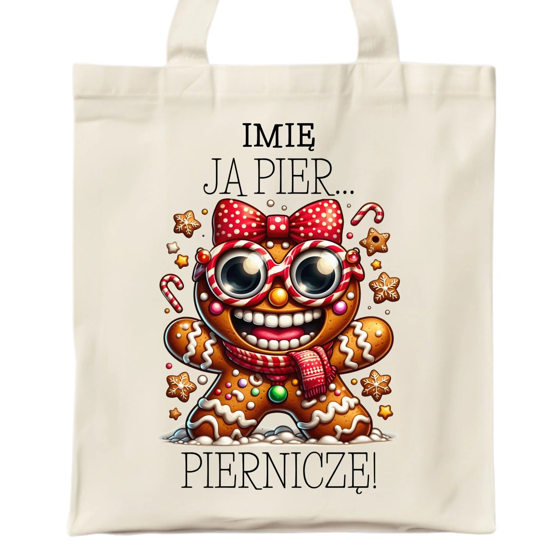 Torba świąteczna - Babeczka Ja pierniczę - personalizowana BN95 - StoryCups.pl