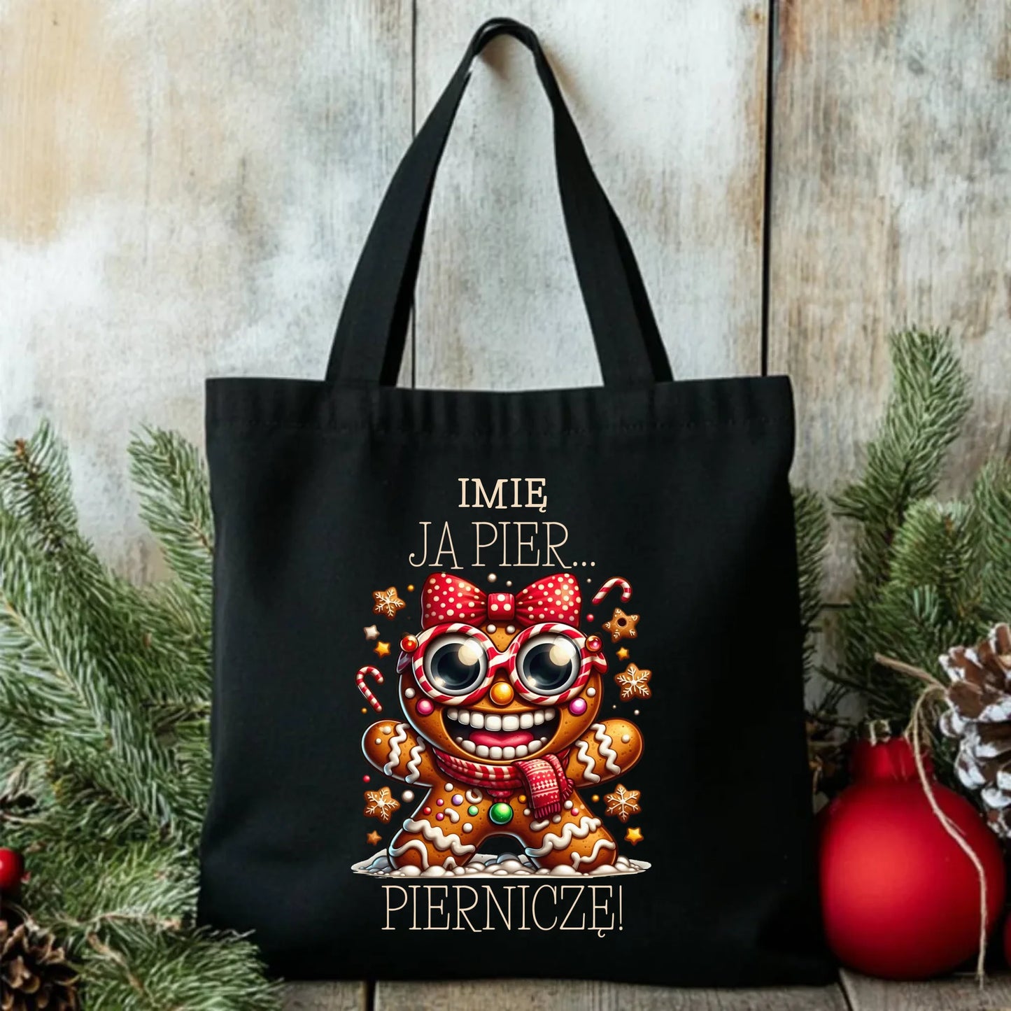 Torba świąteczna - Babeczka Ja pierniczę - personalizowana BN95 - StoryCups.pl