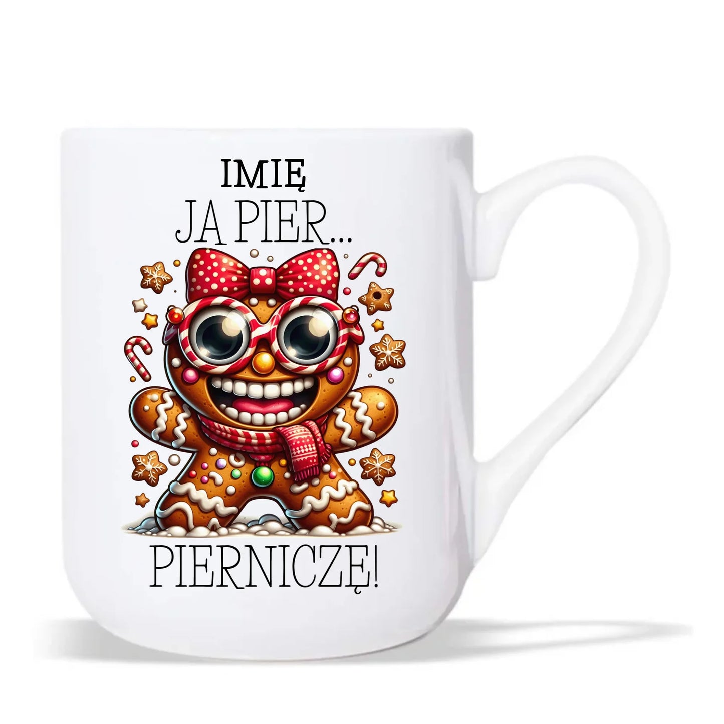 Kubek elegant świąteczny - Babeczka Ja pierniczę - personalizowany BN95 - StoryCups.pl