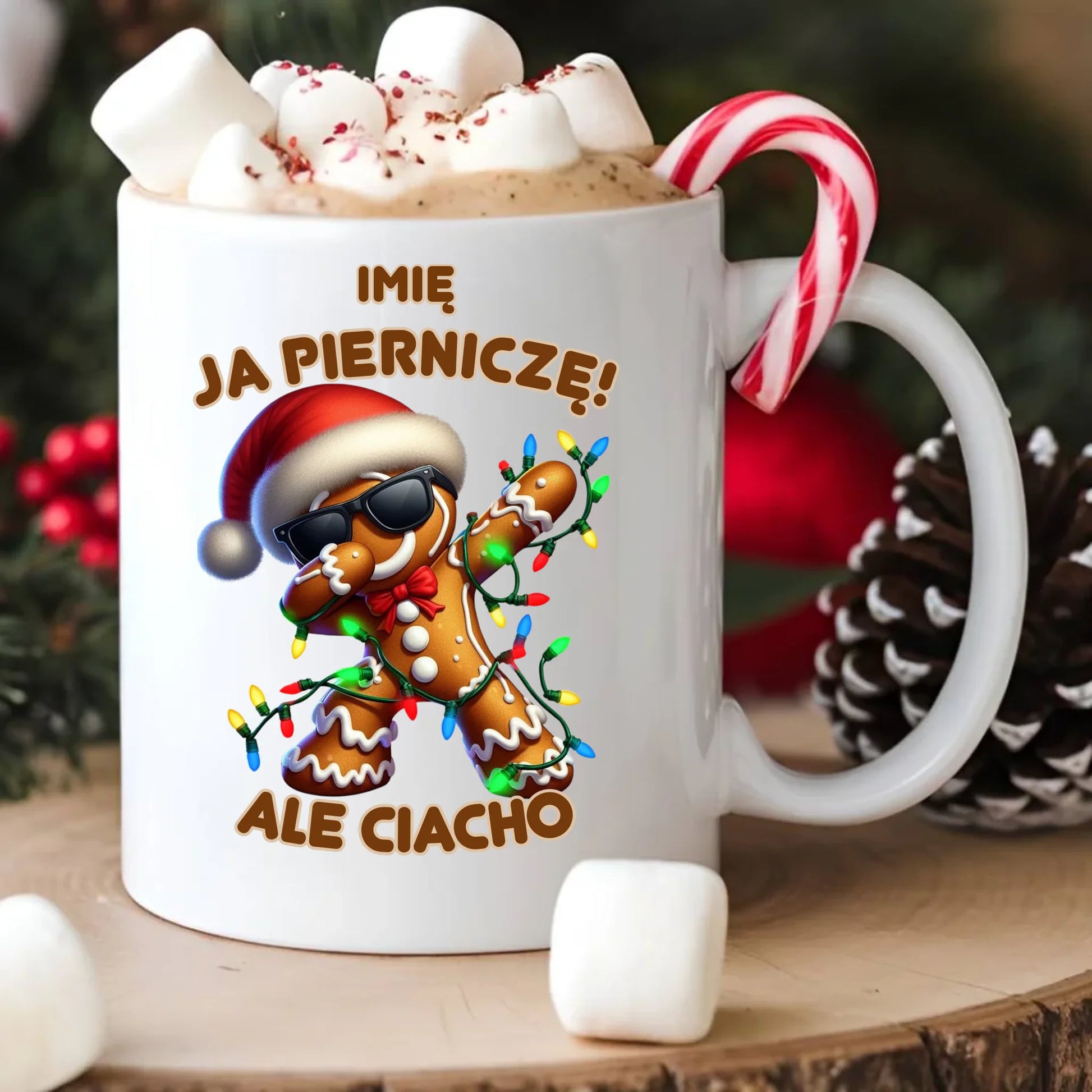 Kubek świąteczny - Piernik Ja pierniczę ale ciacho - personalizowany BN94 - StoryCups.pl