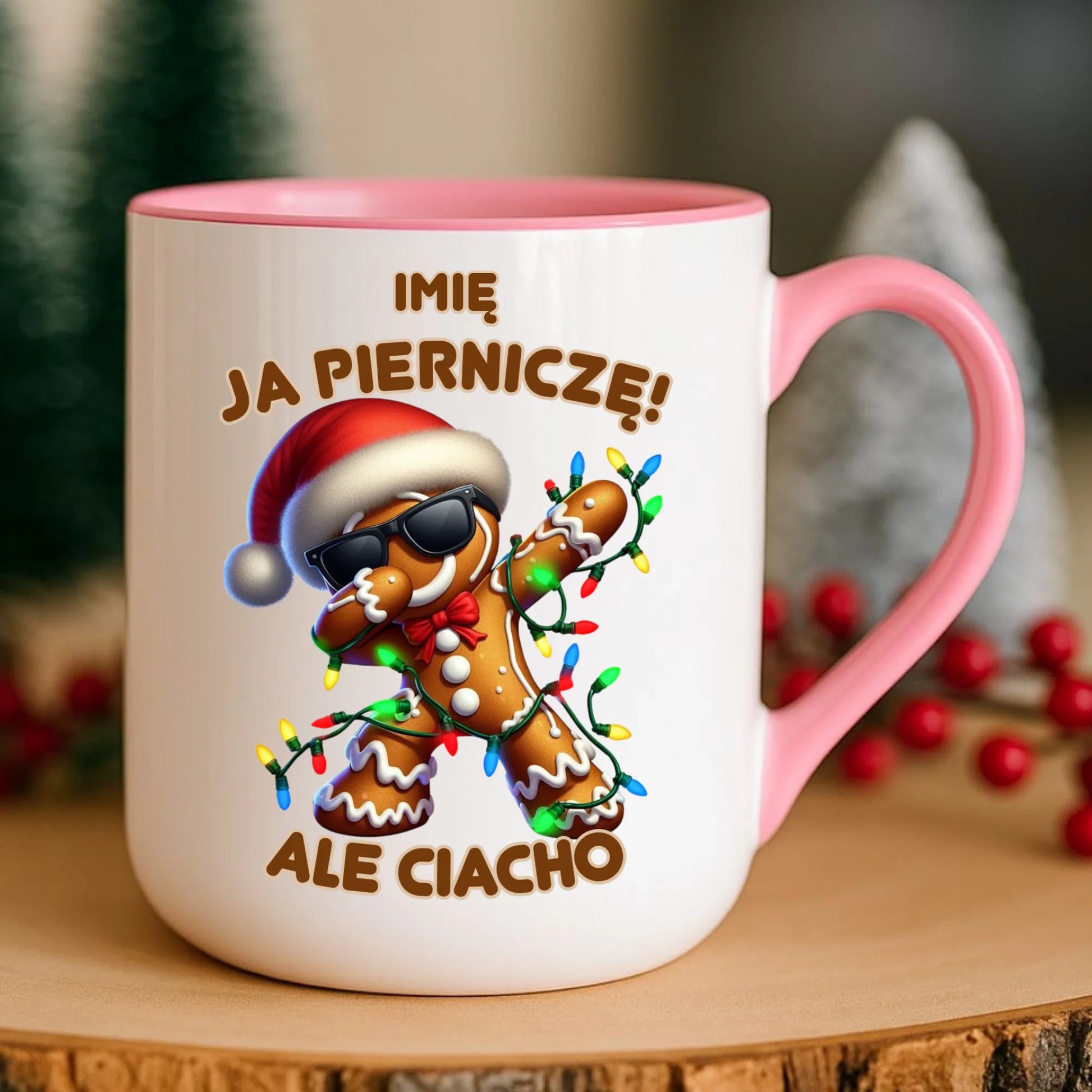 Kubek elegant świąteczny - Piernik Ja pierniczę ale ciacho - personalizowany BN94 - StoryCups.pl